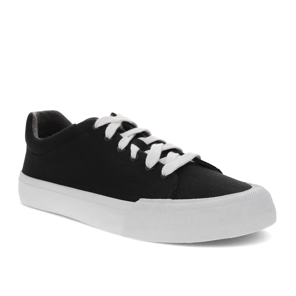 Black-Dockers Mens Frisco Vegan Textile Casual Lace-up Boat Inspired Sneaker Shoe