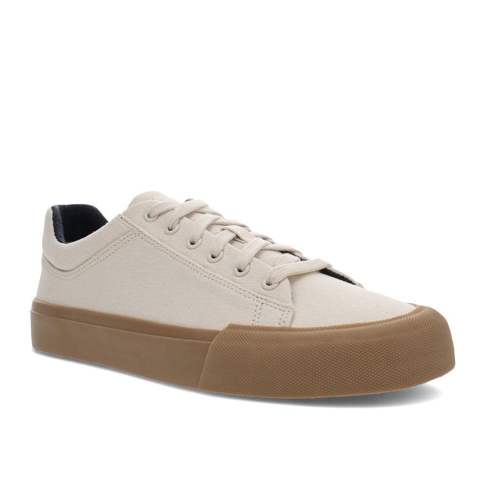 Cream-Dockers Mens Frisco Vegan Textile Casual Lace-up Boat Inspired Sneaker Shoe