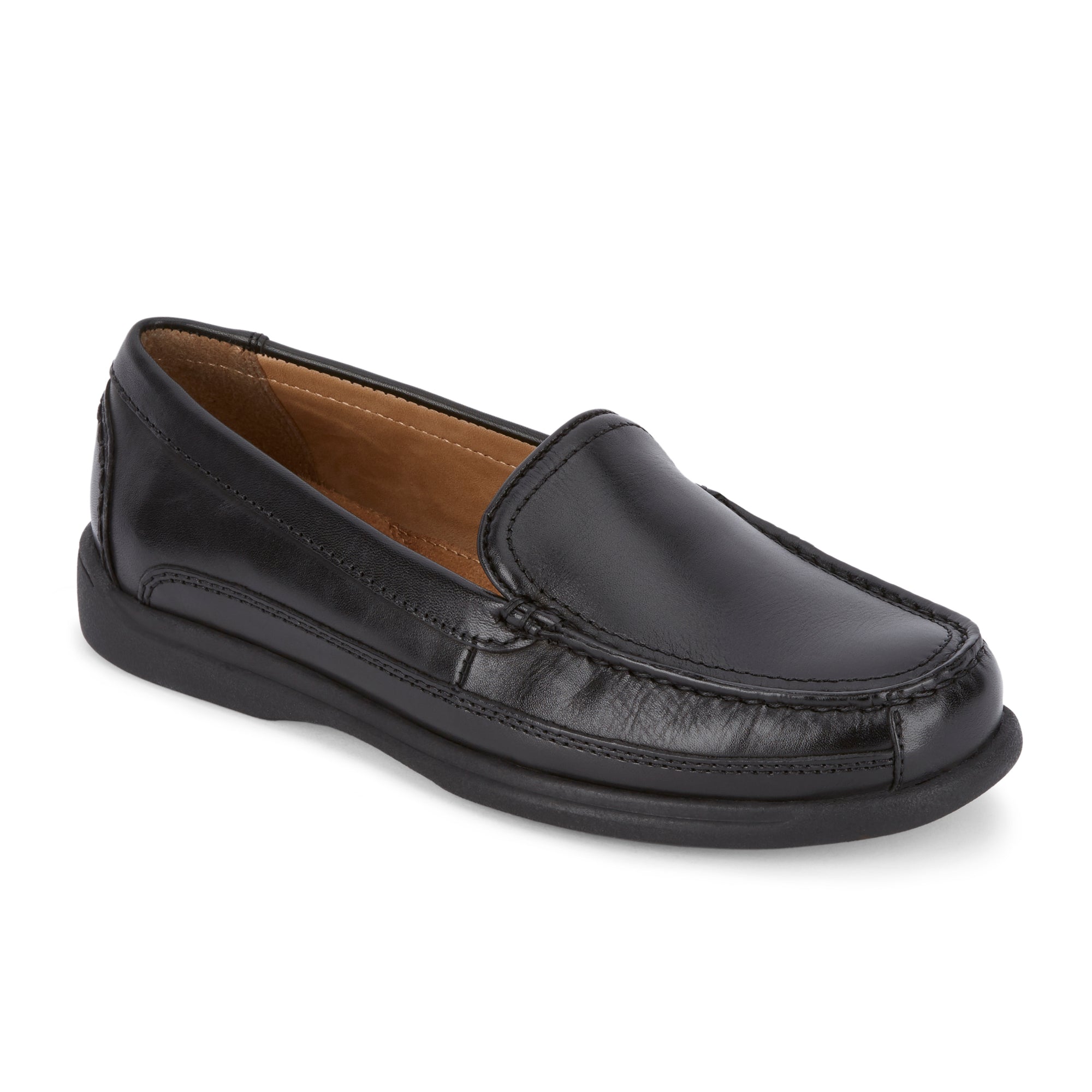 Black-Dockers Mens Catalina Leather Casual Slip-on Comfort Loafer Shoe
